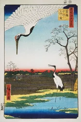Mikawa-Insel, Kanasugi und Minowa Hundert berühmte Ansichten von Edo, 1856-1858