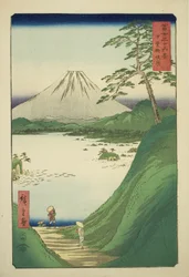 Misaka-Pass in der Provinz Kai (Kai Misakagoe), aus der Serie "Sechsunddreißig Ansichten des Berges Fuji (Fuji sanjurokkei)"