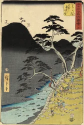 Nr. 11 Fluss in den Bergen bei Nacht, Hakone, Juli 1855
