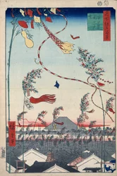 Wohlstand in der Stadt während des Tanabata-Festes, 1856-1858