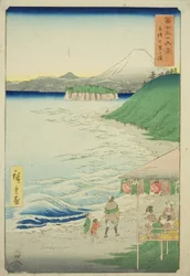 Shichiri-Strand in der Provinz Sagami, aus der Serie "36 Ansichten des Berges Fuji"