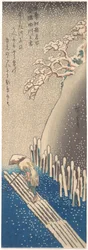 Der Sumida-Fluss im Schnee, aus der Serie „Berühmte Orte in Edo in den vier Jahreszeiten“