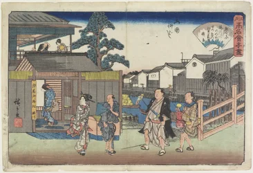 Umegawa an der Yanagibashi-Brücke in Ryōgoku, um 1835-1842