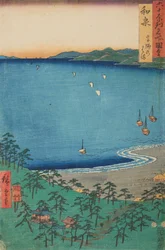 Takashi-Küste in der Provinz Izumi, Tafel 4 aus der Serie: Ansichten berühmter Orte in den mehr als sechzig Provinzen