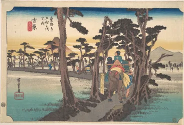 Yoshiwara, der Fuji zur Linken