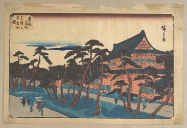 Der Zōjōji-Tempel in Shiba im Schnee