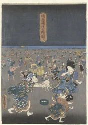 Muscheln sammeln am Strand von Akashi
