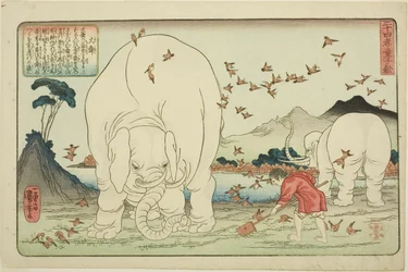 Dashun (Taishun), aus der Serie "Vierundzwanzig Beispiele kindlicher Pietät als Spiegel für Kinder (Nijushiko doji kagami)"