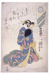Iwai Hanshirō in einer weiblichen Rolle