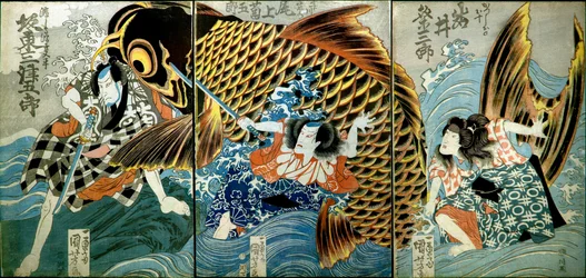 Iwai Kumesaburō II als Katsushika no Ojū