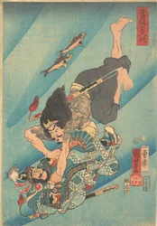 Tanmeijirō Genshōgo kämpft unter Wasser