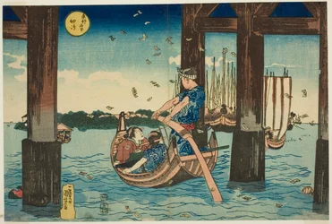 Tsukuda Insel (Tsukudajima), aus der Serie "Berühmte Orte in der östlichen Hauptstadt (Toto meisho)"