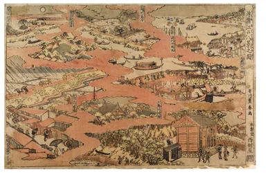 Acht Ansichten von Edo, ca. 1770-1780