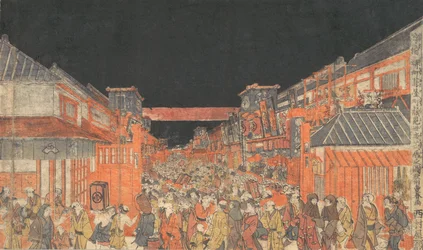 Sakaicho Fukiyacho Kaomise Yoshibai no Zu, ca. 1780