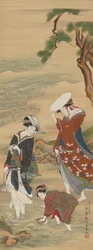 Zwei Frauen und ein Mädchen am Meer