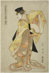 Hamamuraya: Segawa Kikunojo III als Shirabyoshi Hisakata, aus der Serie "Porträts von Schauspielern auf der Bühne (Yakusha butai no sugata-e)"