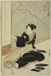 Rückkehrende Segel (Kihan), aus der Serie "Acht Ansichten von Schneeszenerien (Yukimi hakkei)"