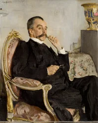 Porträt von Prinz Wladimir Michailowitsch Golizyn 1847-1932, 1906