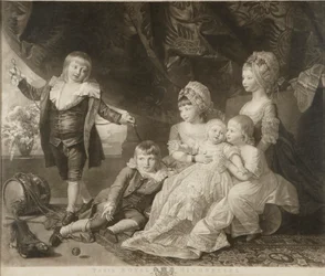 Prinzessin Augusta, Prinzessin Elizabeth, Prinz Ernst, Prinz Augustus, Prinz Adolphus und Prinzessin Mary