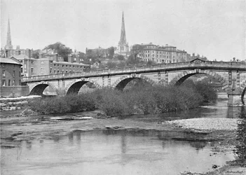 Englische Brücke, Shrewsbury, ca. 1896