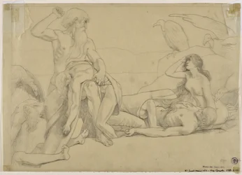 Studie für „Die Tränen“ (Zeichnung)