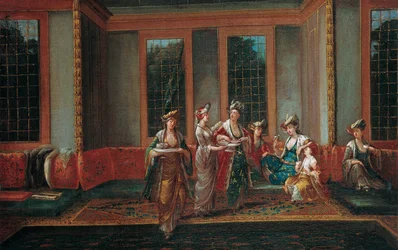 Frauen trinken Kaffee, 1720er Jahre