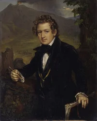 Porträt des Malers Karl Pawlowitsch Brjullow 1799-1852, 1836