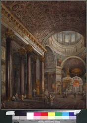 Innenansicht der Kasaner Kathedrale in St. Petersburg, von Vasily Semyonovich Sadovnikov (1800-1879)