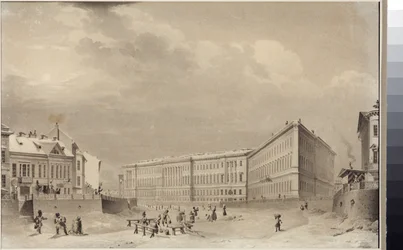 Sankt Petersburg. Das Generalstabsgebäude am Moika-Ufer, von Vasily Semyonovich Sadovnikov (1800-1879)