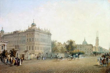 Ansicht der Perspektive Nevsky in St. Petersburg im Jahr 1830