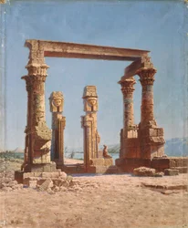 Eine ägyptische Tempelruine