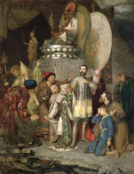 Prinz Michael von Tschernigow im Lager von Batu Khan, 1246, 1883