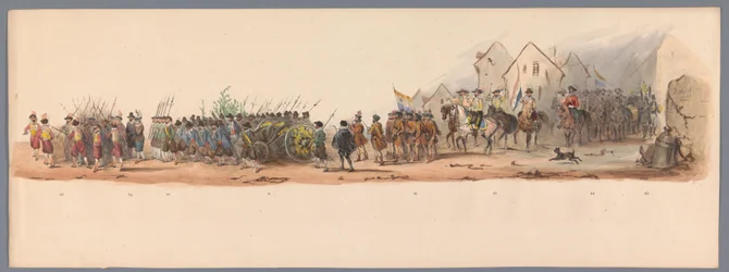 Historischer Umzug zum zweihundertjährigen Jubiläum der Universität Utrecht, 1836 (Platte 10)