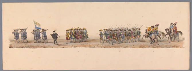 Historischer Umzug zum zweiten Jahrhundertfest der Universität Utrecht, 1836 (Platte 4)
