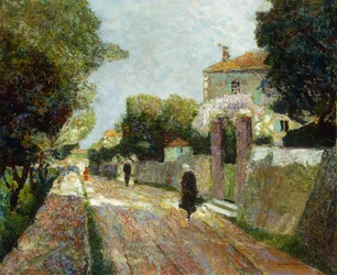Sonnige Dorfstraße