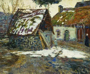 Dorf im Winter