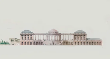 Erster Entwurf für das Château du Bouilh, Saint Andre de Cubzac, Aquitaine, ca. 1787