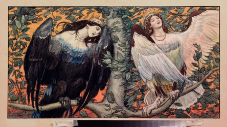 Sirin und Alkonost, ein Lied der Freude und des Kummers. Prophetische Vögel mit Frauengesichtern aus der russischen Folklore