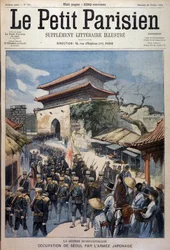 Die japanische Armee besetzt Seoul, Korea - Gravur aus Le Petit Parisien, 28.02.1904