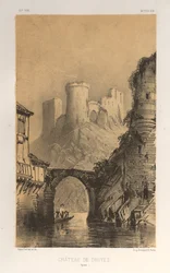 Architektur Pittoresque oder Denkmäler des 15. und 16. Jahrhunderts: Schlösser Frankreichs des 15. und 16. Jahrhunderts: Pl. 12, Schloss von Druyes (Yonne)