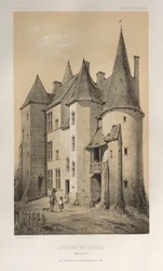 Architektur Pittoresque oder Denkmäler des 15. und 16. Jahrhunderts: Schlösser Frankreichs des 15. und 16. Jahrhunderts: Pl. 45, Schloss von Chassy (Saône-et-Loire)