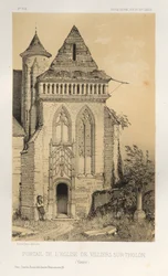 Architektur Pittoresque oder Denkmäler des 15. und 16. Jahrhunderts: Schlösser Frankreichs des 15. und 16. Jahrhunderts: Pl. 2, Portal der Kirche von Villiers Sur-Tholon (Yonne)