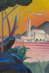 Landschaft mit kontrastierenden Baumformen, II