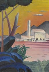 Landschaft mit kontrastierenden Baumformen, II