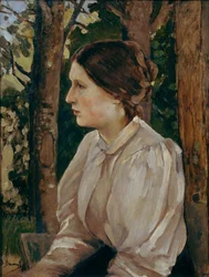 Porträt von Tatyana Viktorovna Vasnetsova, der Tochter des Künstlers, 1897