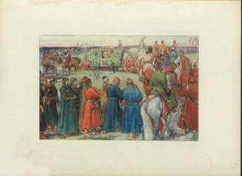 Zaren Alexei Michailowitsch auf der Jagd, 1896