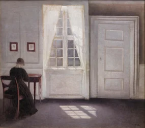 Innenraum in Strandgade, Sonnenlicht auf dem Boden, 1901