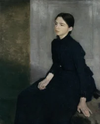 Porträt einer jungen Frau. Die Schwester des Künstlers, Anna Hammershøi