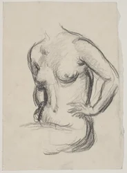 Sitzendes weibliches Modell