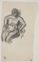 Sitzendes nacktes Modell